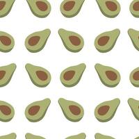Seamless avocado pattern. Green vector avocado. For packaging, wrapping paper, menu, notepad, clothing.