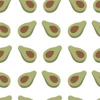 Seamless avocado pattern. Green vector avocado. For packaging, wrapping paper, menu, notepad, clothing.