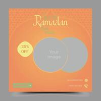 social media post template themed iftar food menu vector