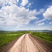 Long dirty road photo