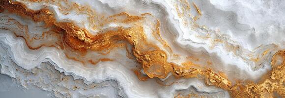 AI generated a close up image of some white and gold marble photo