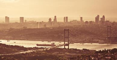 Istanbul Bosphorus , Toned Photo