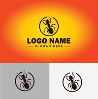 Ant Logo insects icon company brand business ant logo template editable vector