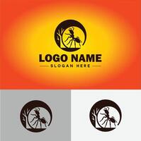 Ant Logo insects icon company brand business ant logo template editable vector