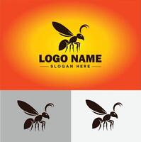 Ant Logo insects icon company brand business ant logo template editable vector