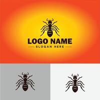 Ant Logo insects icon company brand business ant logo template editable vector