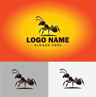 Ant Logo insects icon company brand business ant logo template editable vector