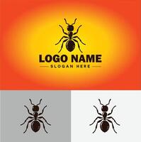 Ant Logo insects icon company brand business ant logo template editable vector