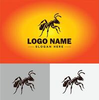Ant Logo insects icon company brand business ant logo template editable vector