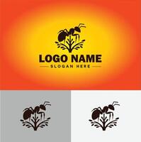 Ant Logo insects icon company brand business ant logo template editable vector