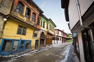 antiguo turco casas en eskisehir foto