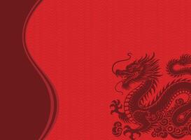 red dragon, vector illustration, for backgrounds and fabrics pattern, repeat, dragon year