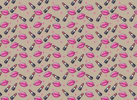 mouth, lipstick, background pattern, vector, in shades of red, ideal for backgrounds, fabrics, vector