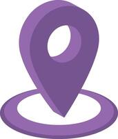 location icon, purple toned 3d vector, location button vector