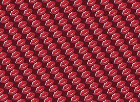 mouth, lipstick, background pattern, vector, in shades of red, ideal for backgrounds, fabrics, vector