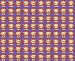 Cute lion illustration pattern, vector, for fabrics, children's background vector