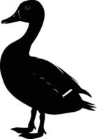 ai generado silueta Pato negro color solamente vector