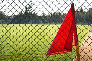 bandera de la esquina de fútbol foto