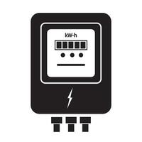 electric meter icon logo vector design template