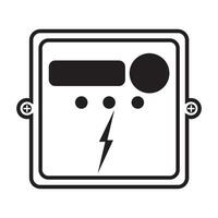 electric meter icon logo vector design template