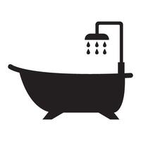 bathtub icon logo vector design template