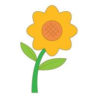 sunflower icon logo vector design template