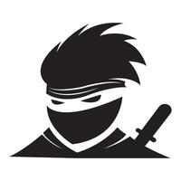 ninjas icono logo vector diseño modelo