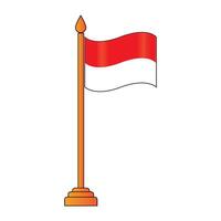 Indonesian flag icon logo vector design template