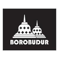 Borobudur temple icon logo vector design template