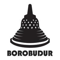 plantilla de diseño de vector de logotipo de icono de templo de borobudur