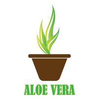 Aloe vera icon logo vector design template