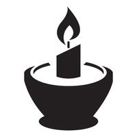 candle icon logo vector design template