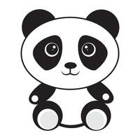 plantilla de diseño de vector de logotipo de icono de panda