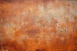 ai generado grunge oxidado naranja marrón metal corten acero Roca antecedentes textura foto