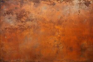 ai generado grunge oxidado naranja marrón metal corten acero Roca antecedentes textura foto