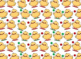 baby chick illustration pattern, with hands indicating right and wrong, vector, for fabrics, children's background vector