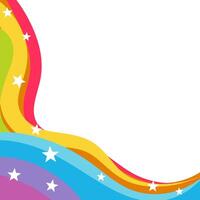 Sparkling Rainbow Corner Background Banner vector