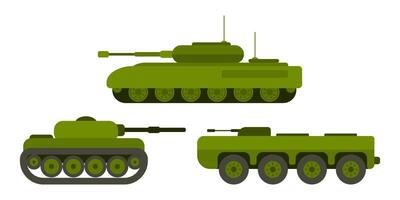 diferente tanques selección vehículos para el Ejército vector