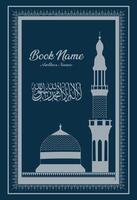 Islamic flyer template design with pattern vector