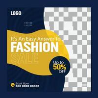 Fashion sale social media design vector