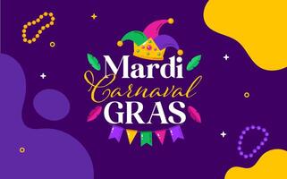 mardi gras carnaval vector bandera