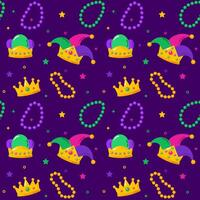 Mardi gras vector seamless pattern. Carnival pattern