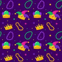 Mardi gras vector seamless pattern. Carnival pattern