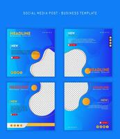 Social media post template modern design, for business digital marketing online, banner and poster vector