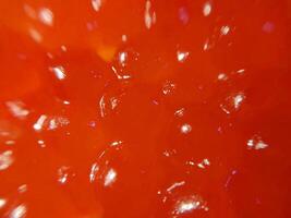 Red sturgeon caviar close-up photo