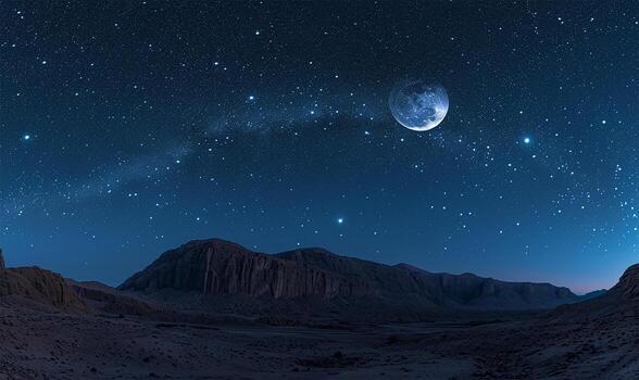 ai generado Ramadán debajo el estrellas foto