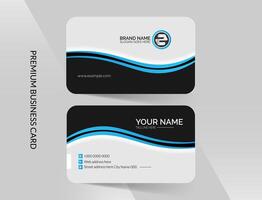 Abstract modern business card template design with mockup and background vector