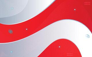 Abstract red and white wave background design for banner,poster,flyer etc vector