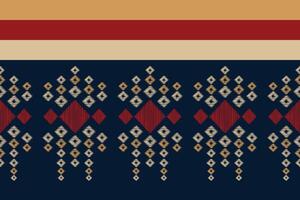 Ethnic Ikat fabric pattern geometric style.African Ikat embroidery Ethnic oriental pattern blue background. Abstract,vector,illustration.Texture,clothing,frame,decoration,motif. vector