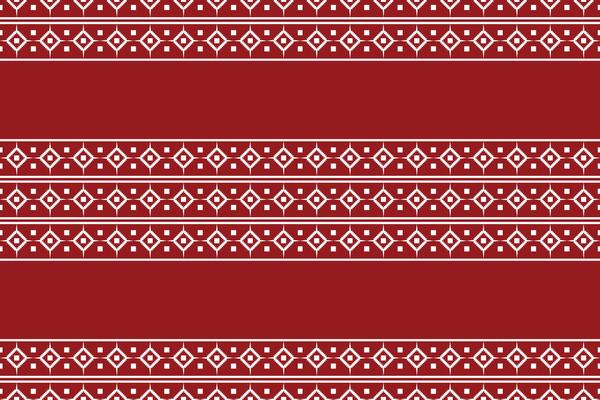 Ethnic Ikat fabric pattern geometric style.African Ikat embroidery Ethnic pattern red christmas day background. Abstract,vector,illustration.Texture,clothing,frame,decoration,motif.